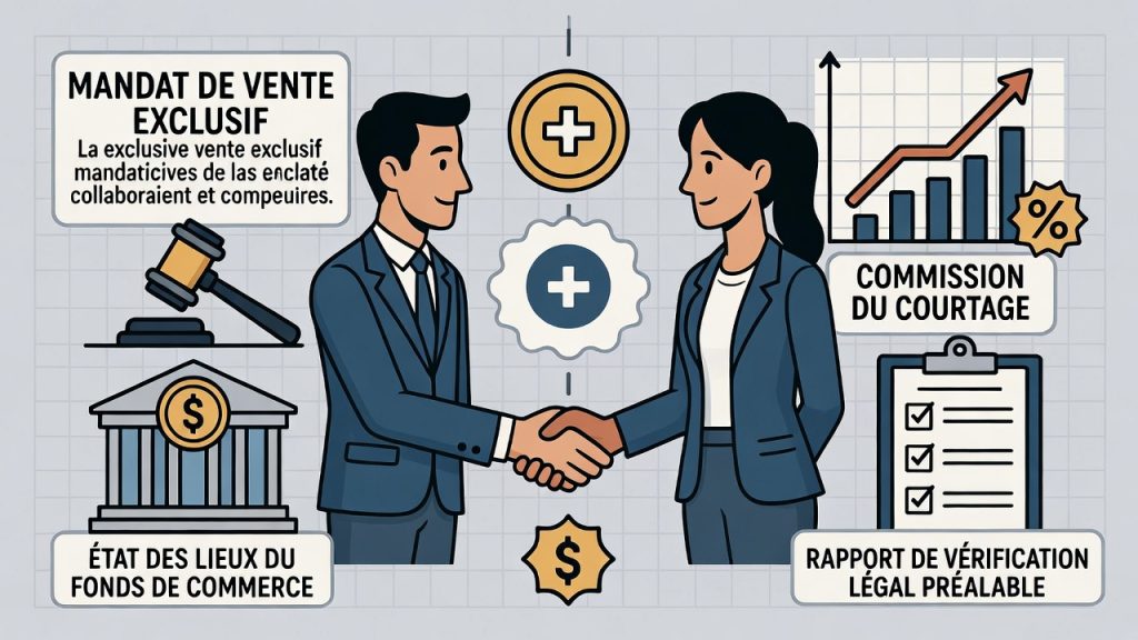 Illustration expliquant le rôle de l’apporteur d’affaires, incluant la définition, le statut, la rémunération, le contrat et les démarches.