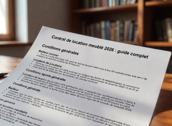 Contrat de location meublé 2026 : guide complet