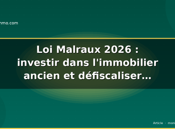 Loi Malraux 2026 : investir dans l’immobilier ancien et défiscaliser jusqu’à 120 000 €