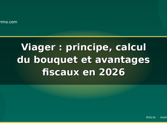Viager : principe, calcul du bouquet et avantages fiscaux en 2026