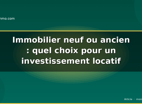 Immobilier neuf ou ancien : quel choix pour un investissement locatif