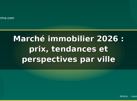 Marché immobilier 2026 : prix, tendances et perspectives par ville