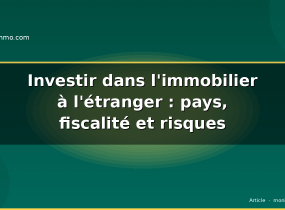 Investir dans l’immobilier à l’étranger : pays, fiscalité et risques